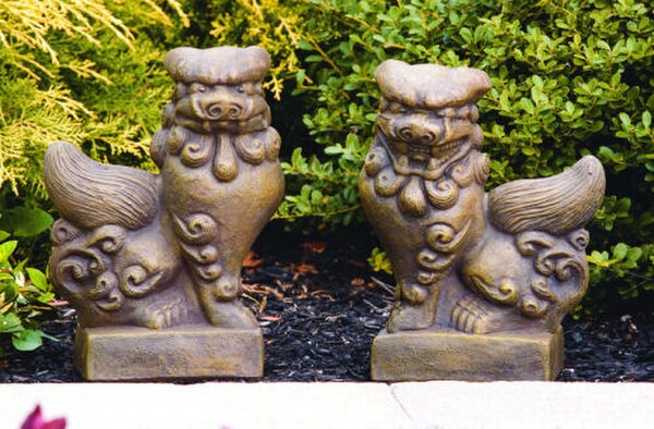 Foo Dog Set Sculptures Garden Statues